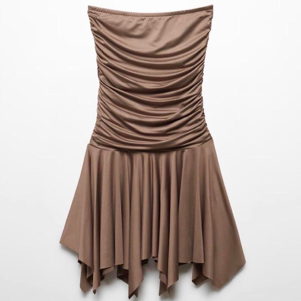 Mango Strapless Mini Dress